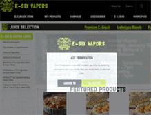 Tablet Screenshot of esixvapors.com